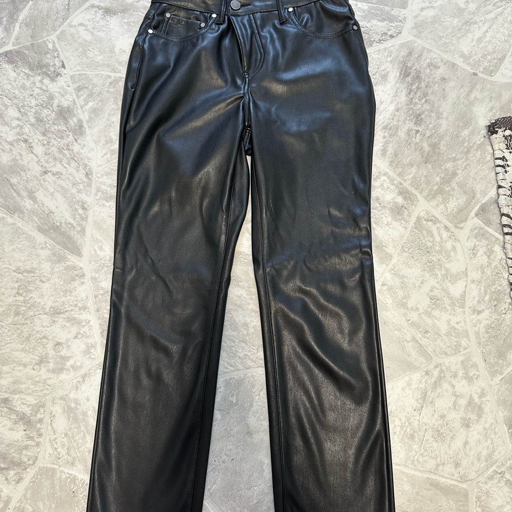Women's Black Leather Pants